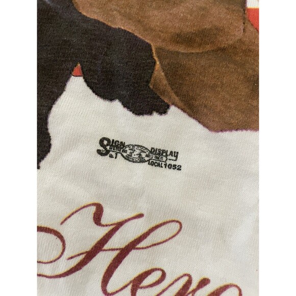 VTG Rosie Riveter UAW Local 1052 T Shirt USA Bayside Crewneck American Heroine - Picture 3 of 6